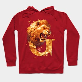 Roaring Lion and the Letter G - Fantasy Hoodie